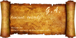 Gacsal Anikó névjegykártya