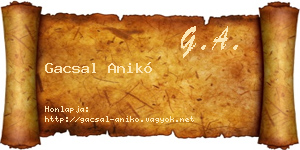 Gacsal Anikó névjegykártya