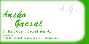 aniko gacsal business card